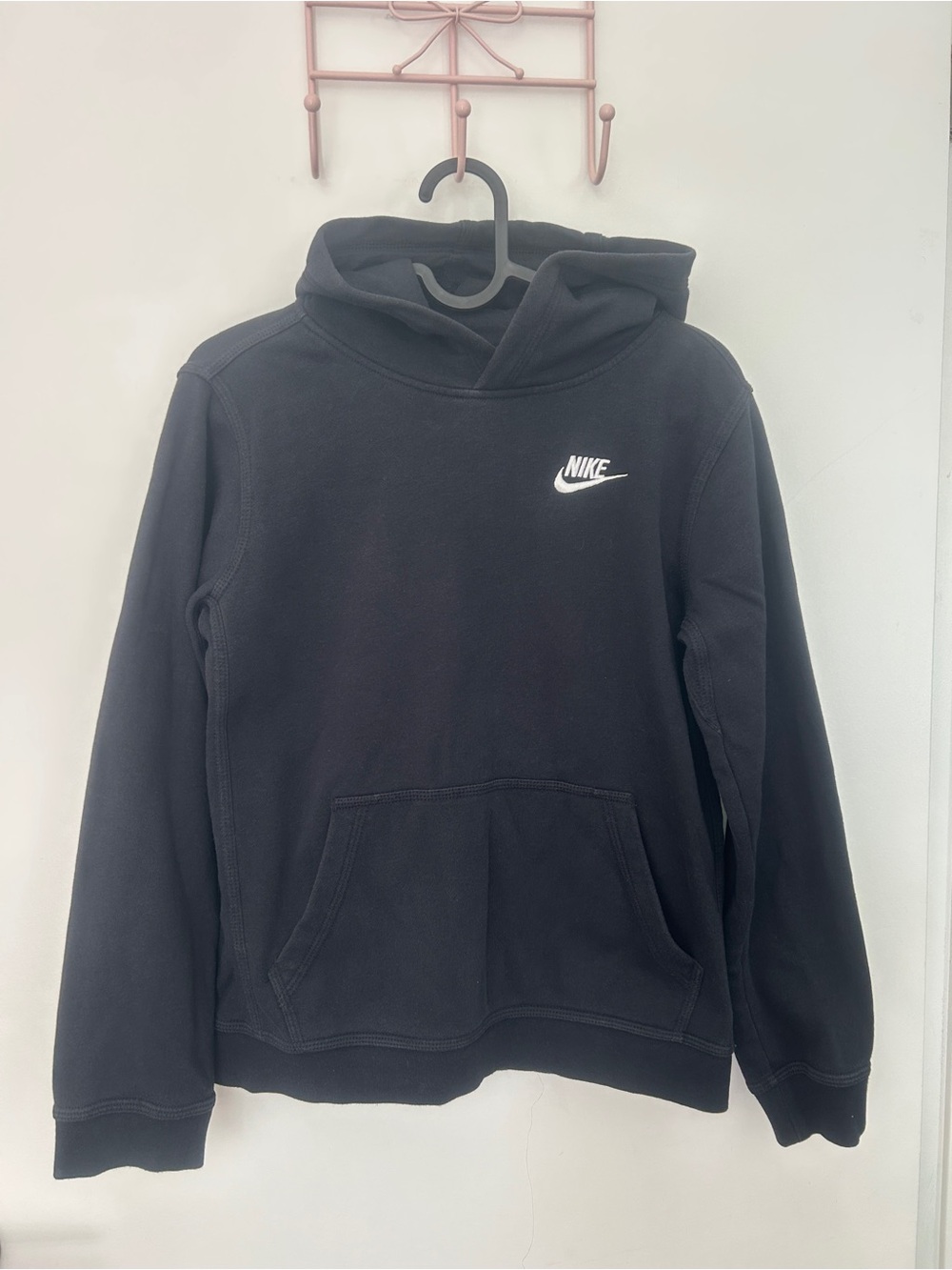 Nike Black Hoodie Sweatshirt White Logo Women’s XS / Youth Large L